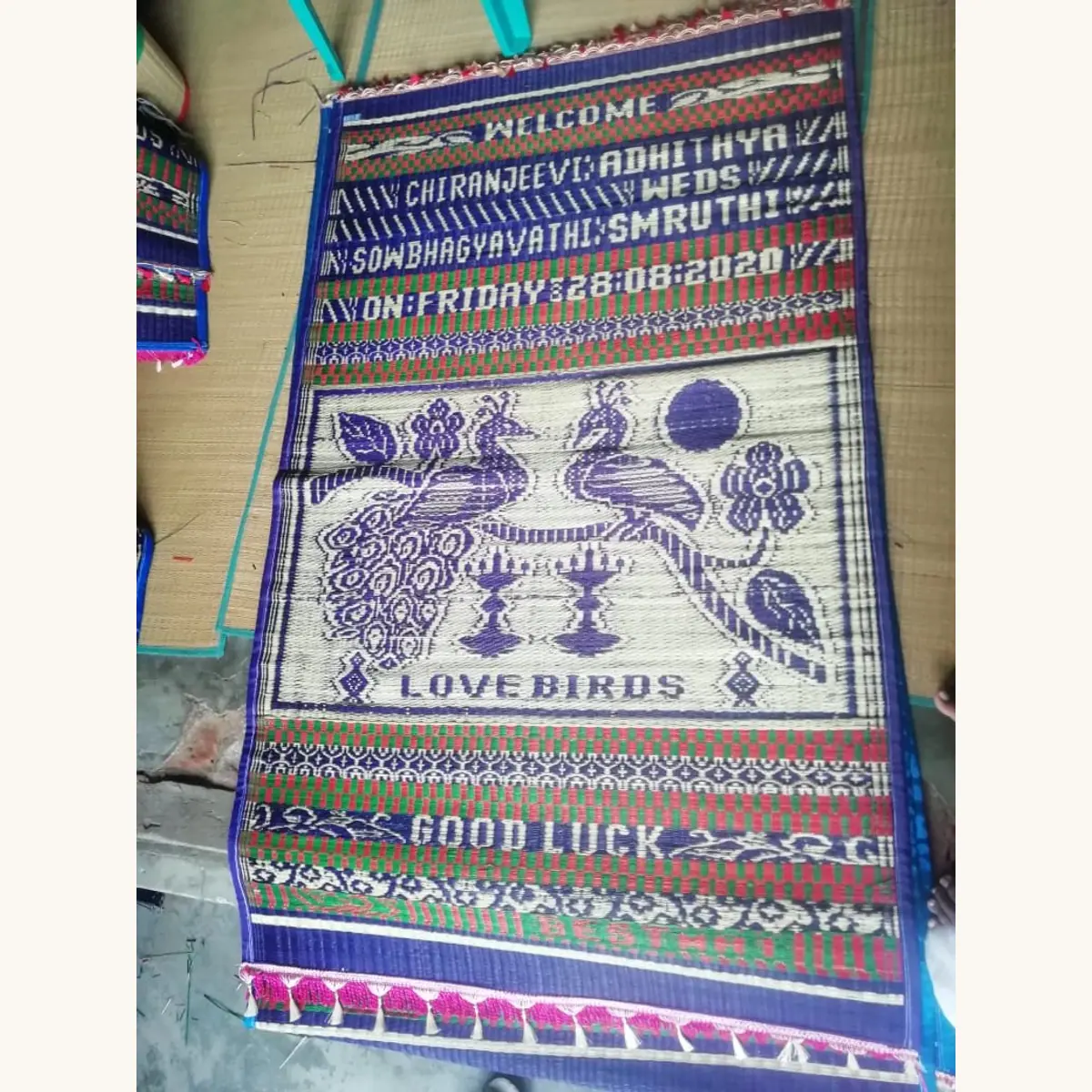 Marriage Mats Peacock Design Order Only SM-91