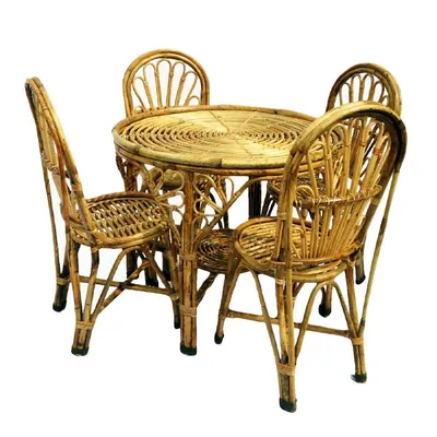 Raytan Bamboo Dinning Set 4 seater With Table SM-100